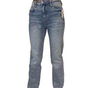 Pilcro Sparkling Blue Straight Leg Jeans, Size 29 Tall